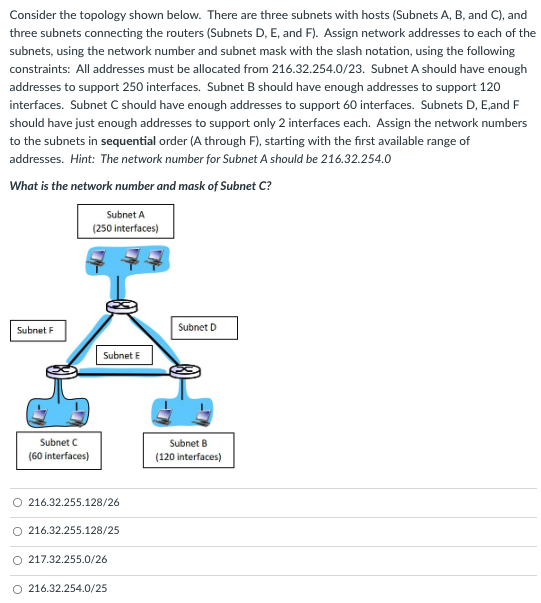 Solved Consider The Topology Shown Below. There Are Three | Chegg.com