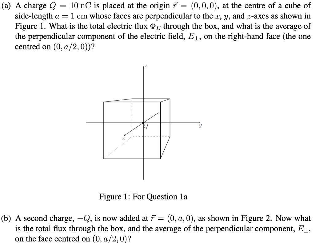 Solved A A Charge Q 10 Nc Is Placed At The Origin N Chegg Com