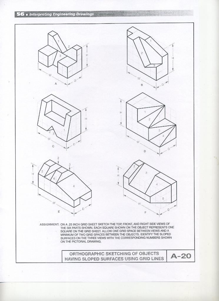 Solved 56. Interpreting Engineering Drawings m ASSIGNMENT