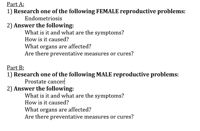 Solved Part A: 1) Research One Of The Following FEMALE | Chegg.com