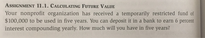 Solved Exercise 6 - Time Value of Money Please complete the | Chegg.com
