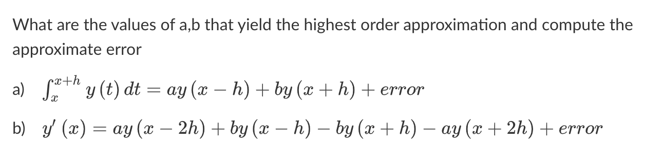 Solved What Are The Values Of A,b That Yield The Highest | Chegg.com