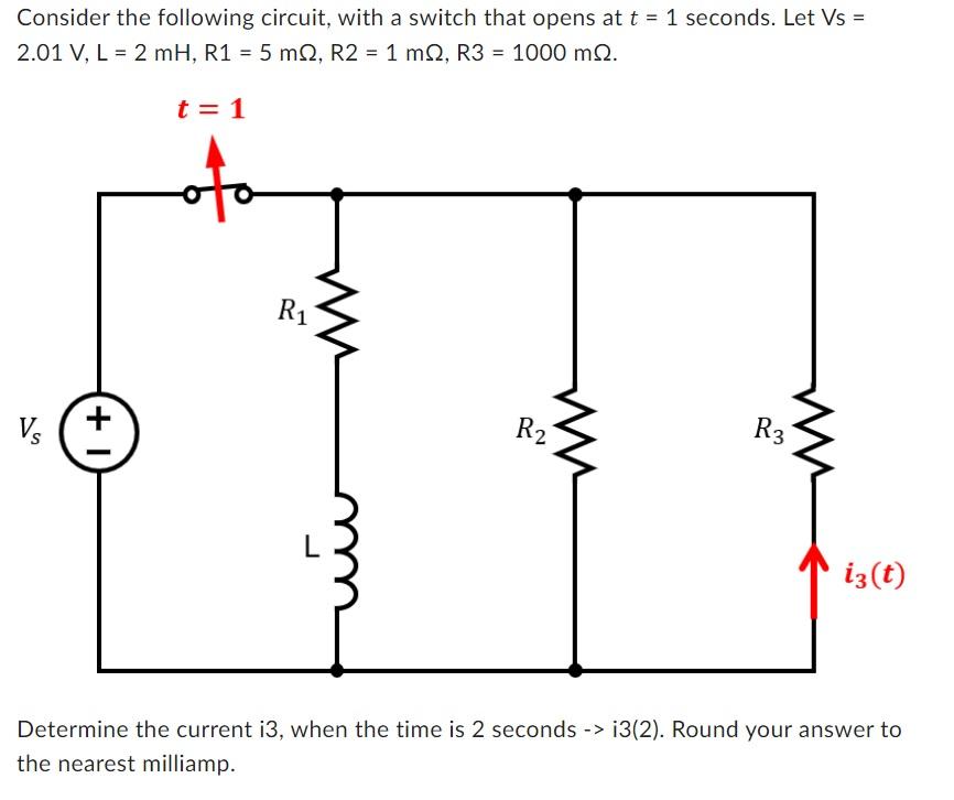 Solved Consider the following circuit, with a switch that | Chegg.com