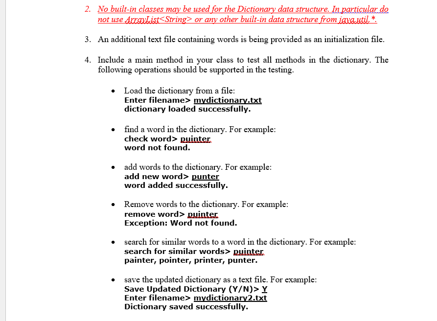 Solved Design and implement a dictionary data structure. | Chegg.com