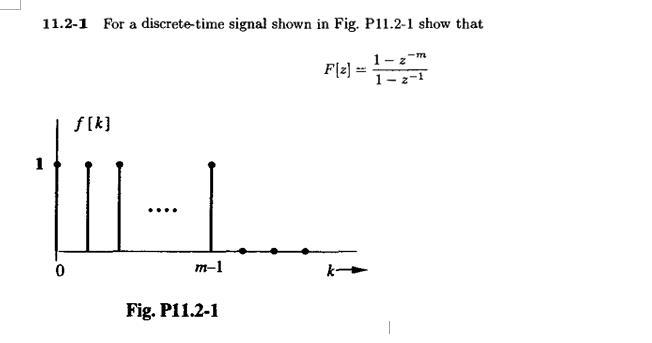 Solved 11.2-1 For a discrete-time signal shown in Fig. | Chegg.com