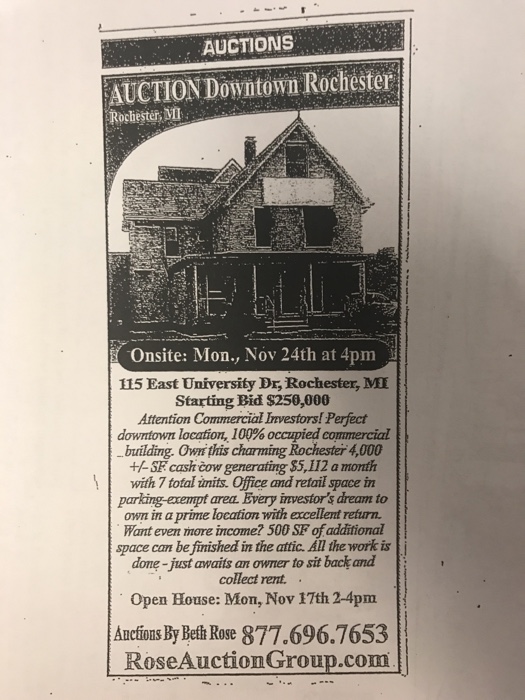 Solved 9. On the following page, there is an auction notice