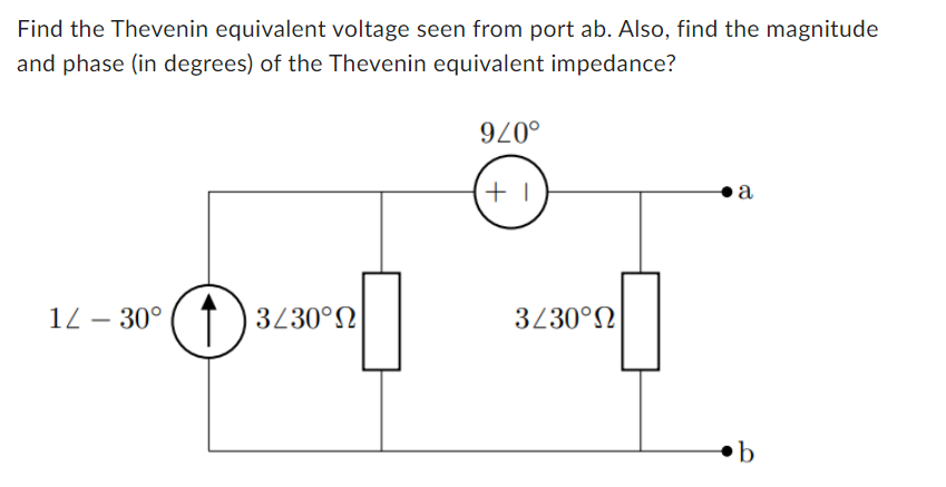 Solved Find the Thevenin equivalent voltage seen from port | Chegg.com