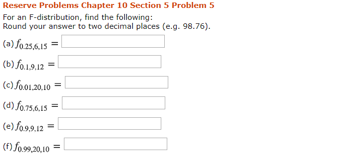 Solved Reserve Problems Chapter 10 Section 5 Problem 5 For | Chegg.com