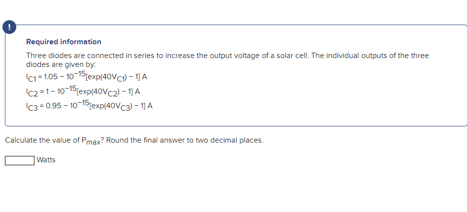 Solved Required information Three diodes are connected in | Chegg.com
