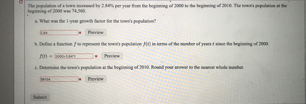 SOLVED 19 THE POPULATION OF JOSE S TOWN IN 1995 WAS 2400 visual data 5