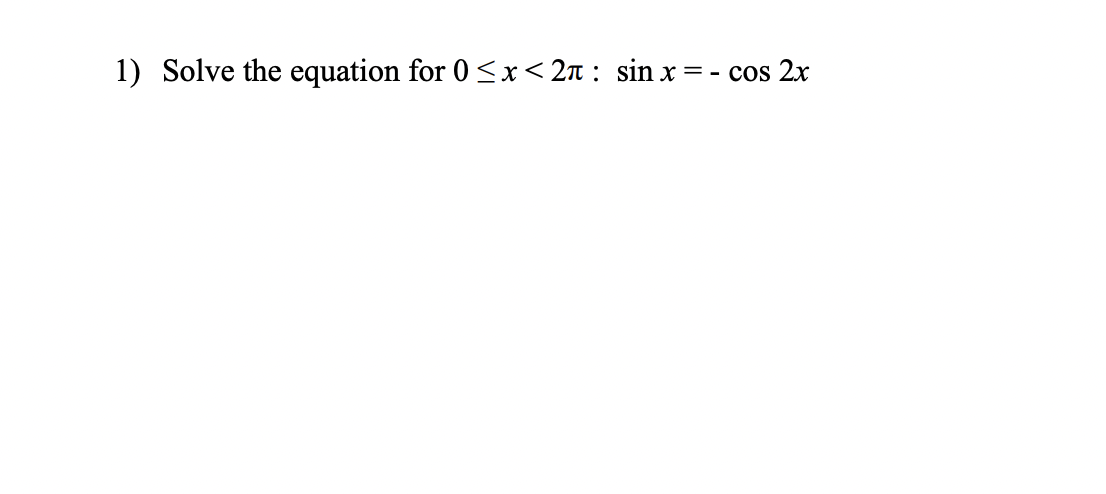 Solved 1) Solve the equation for 0 | Chegg.com