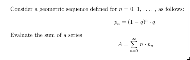 Solved Consider a geometric sequence defined for n = 0, 1, | Chegg.com