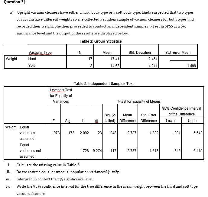 Solved Question 3 a) Upright vacuum cleaners have either a