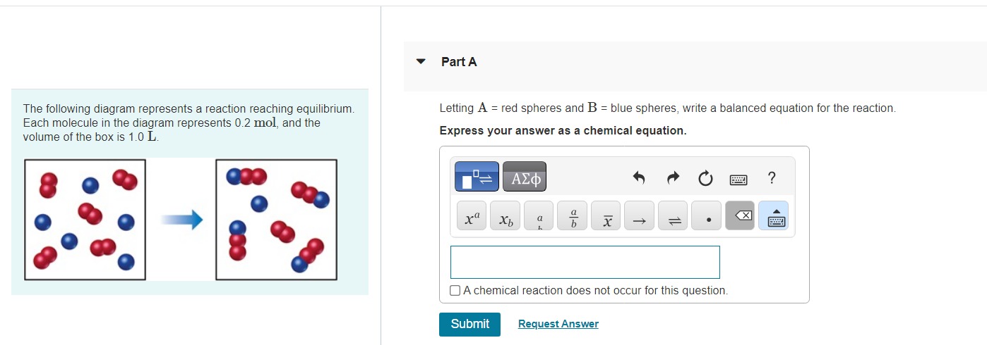 Solved The following diagram represents a reaction reaching | Chegg.com