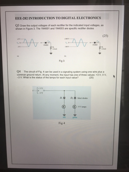 Solved EEE-282 INTRODUCTION TO DIGITAL ELECTRONICS Homework | Chegg.com