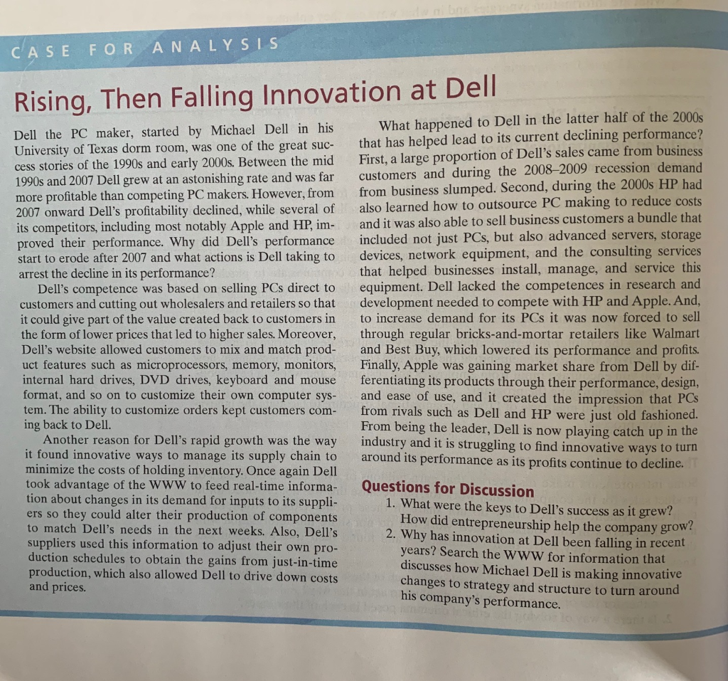 Solved What Were The Keys To Dell’s Success As It Grew? How | Chegg.com