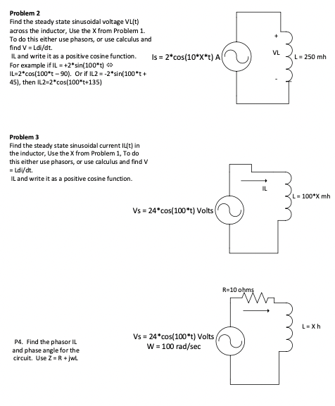 Solved Problem 2 Find the steady state sinusoidal voltage | Chegg.com
