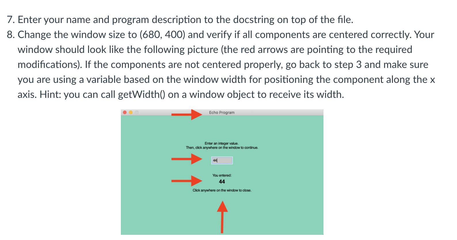 Solved This is a basic GUI program that receives an input | Chegg.com
