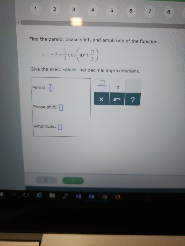 Solved 2 4 Find the period, phase shift, and amplitude of | Chegg.com