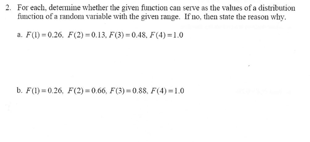 Solved For Each Determine Whether The Given Function Can Chegg