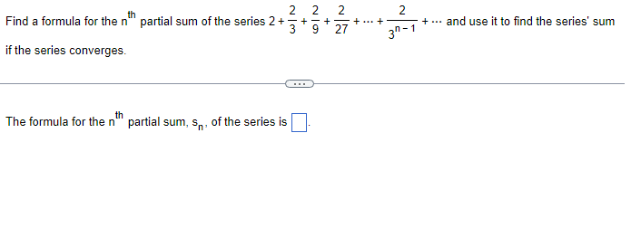 Solved Find a formula for the nth ﻿partial sum of the | Chegg.com