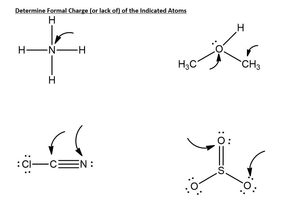 Solved Determine Formal Charge (or lack of) of the Indicated | Chegg.com