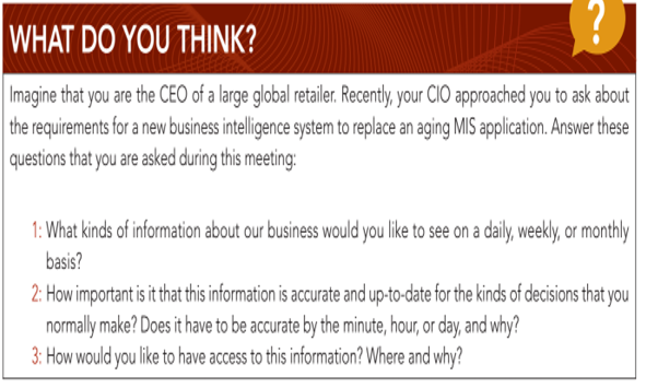 Solved WHAT DO YOU THINK? Imagine that you are the CEO of a | Chegg.com