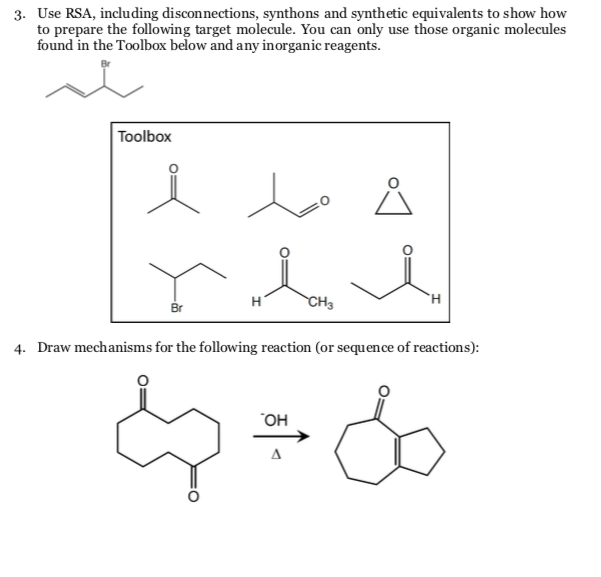 Solved 3. Use RSA, Including Disconnections, Synthons And | Chegg.com