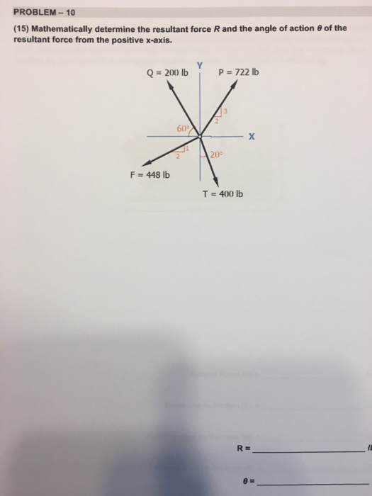 Solved Mathematically determine the resultant force R and | Chegg.com