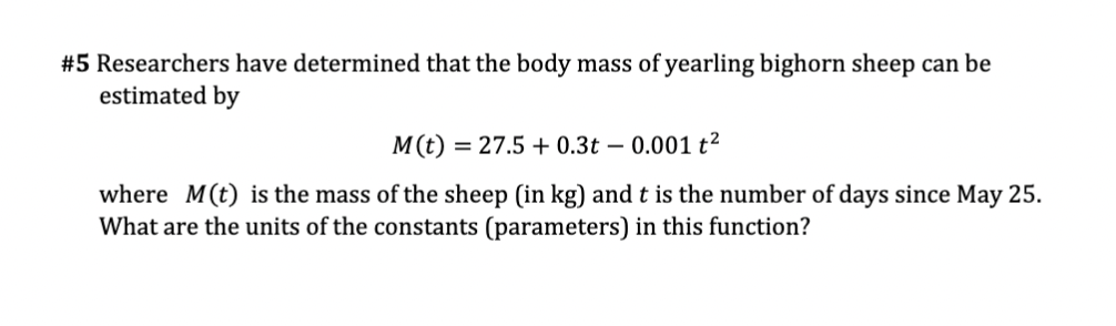 Solved #5 Researchers have determined that the body mass of | Chegg.com