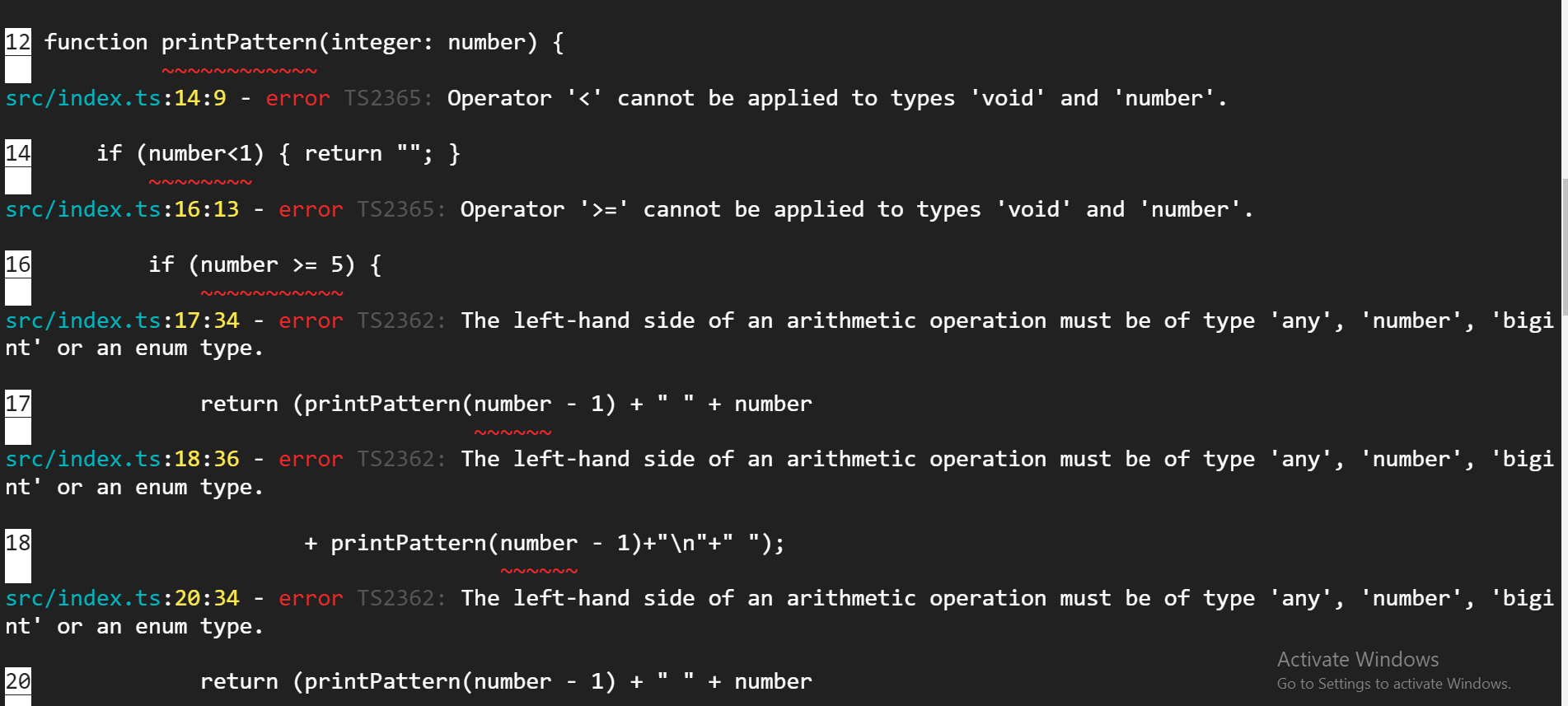 Solved hi I have a typescript program but i dont know why it | Chegg.com