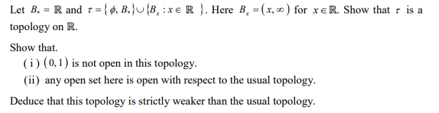 Solved Let B. = R And 1 = {0, B.}+{B, :X€ R }. Here B. =(x, | Chegg.com