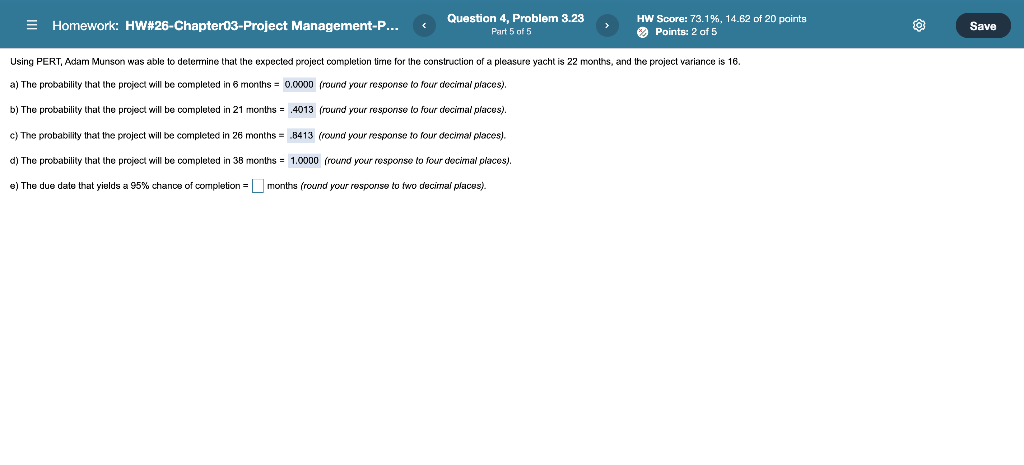 Solved E Homework: HW#26-Chapter03-Project Management-P... | Chegg.com