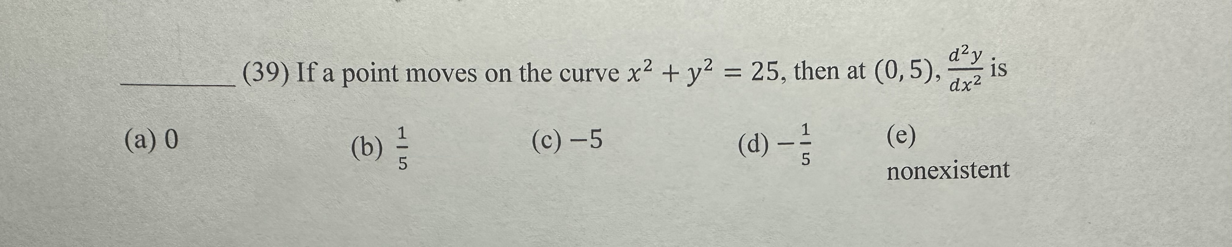 Solved (39) If a point moves on the curve x2+y2=25, then at | Chegg.com
