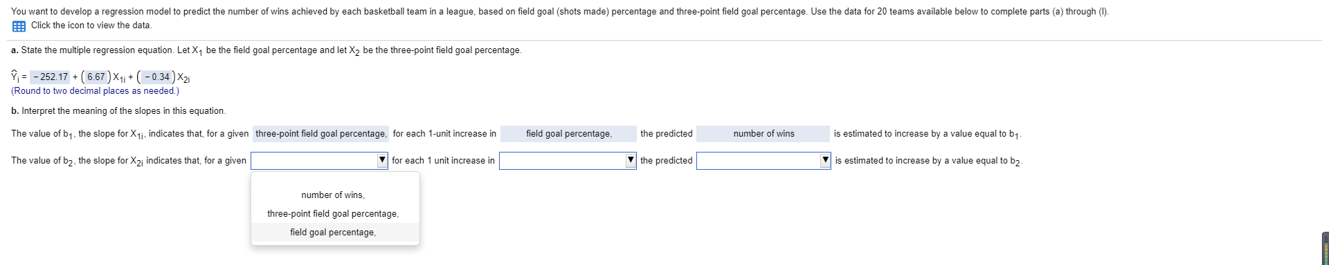 Solved You want to develop a regression model to predict the | Chegg.com