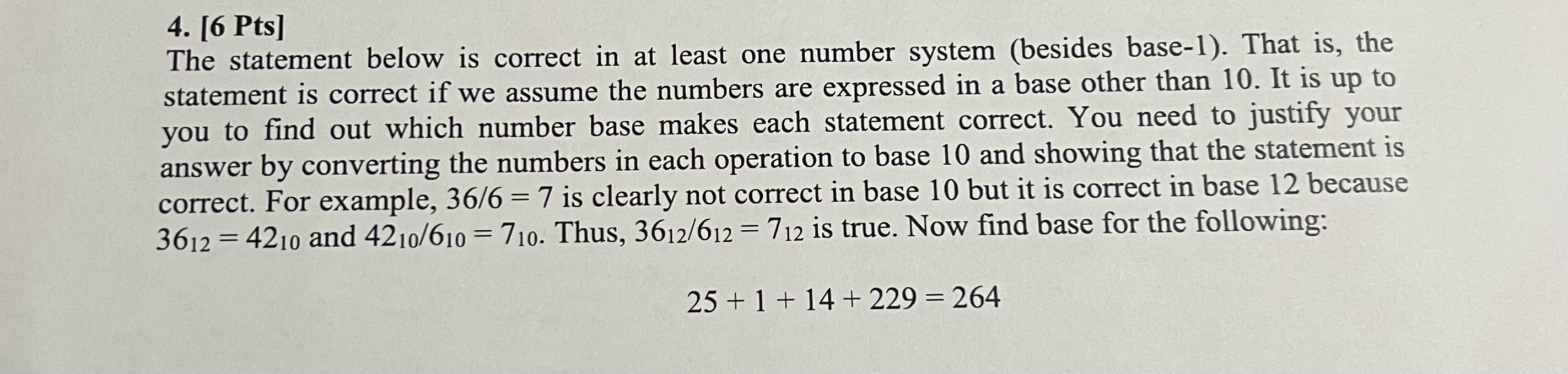 Solved The statement below is correct in at least one number | Chegg.com