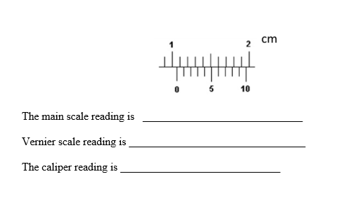 Solved cm 2 5 10 The main scale reading is Vernier scale | Chegg.com