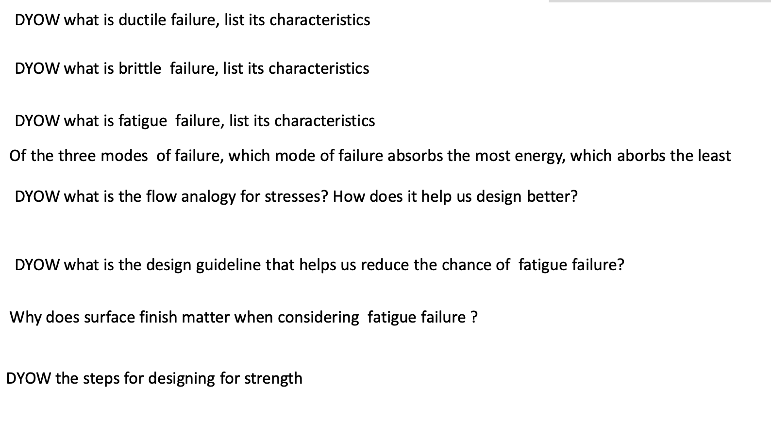 Solved DYOW what is ductile failure, list its | Chegg.com