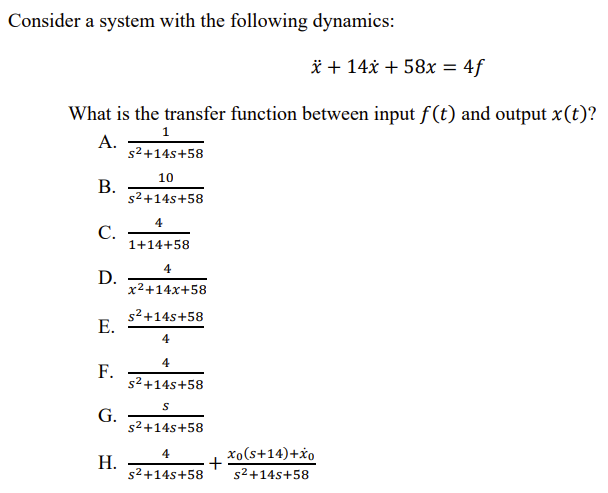 Solved Consider a system with the following dynamics: | Chegg.com