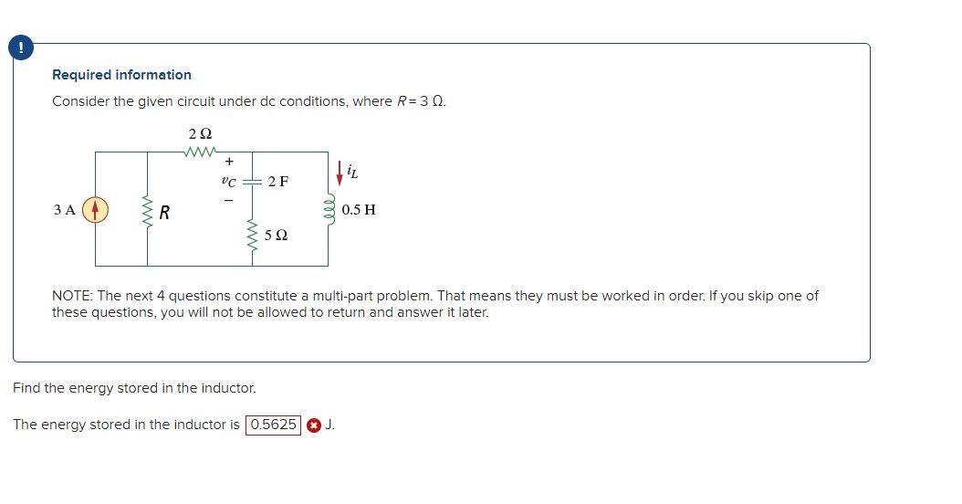 Solved Required information Consider the given circuit under | Chegg.com