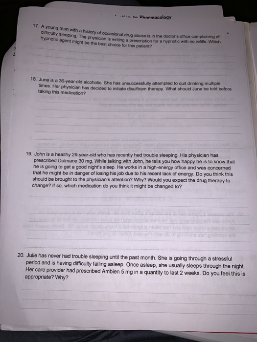 Solved n Pharmacology 17. A young man with a history of | Chegg.com
