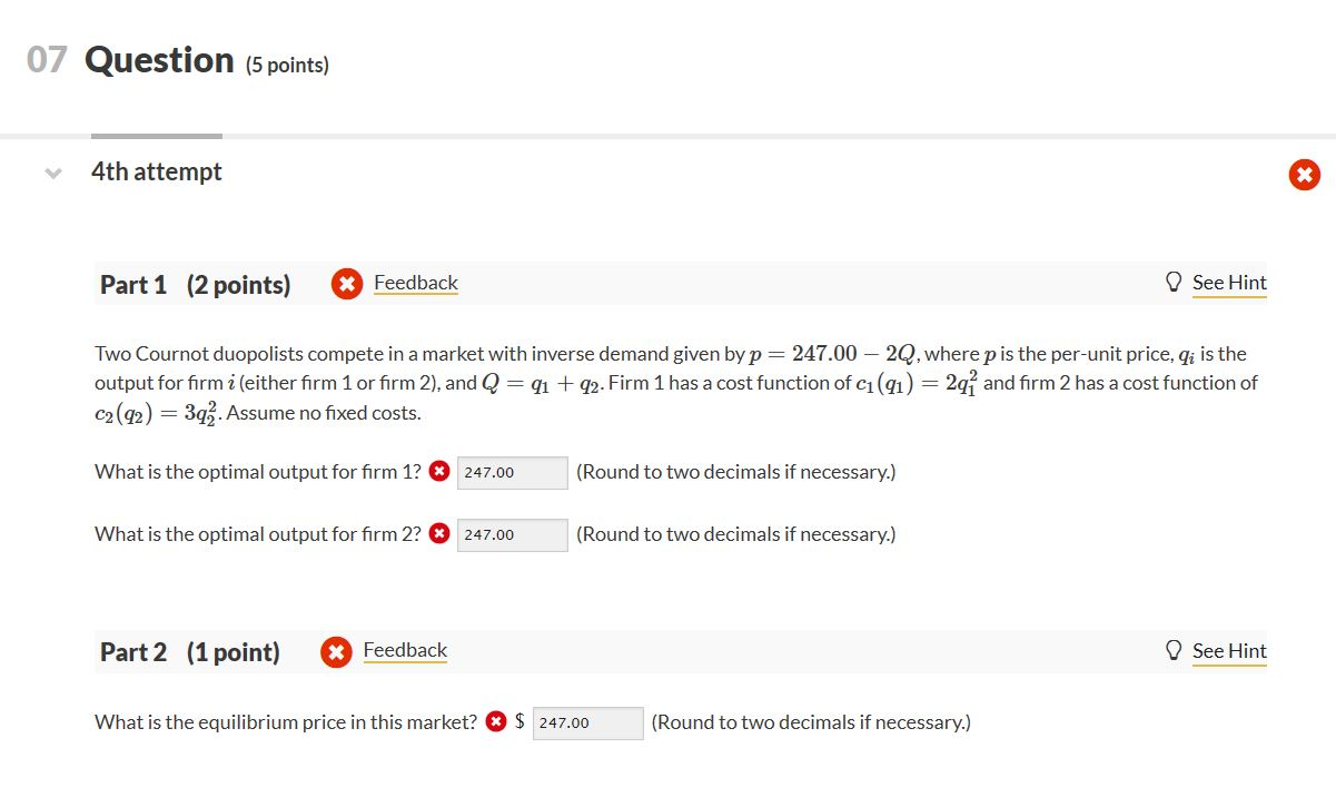 Solved 07 Question (5 points) 4th attempt Part 1 (2 points) | Chegg.com