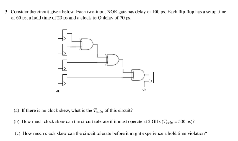 Solved 3. Consider the circuit given below. Each two-input | Chegg.com