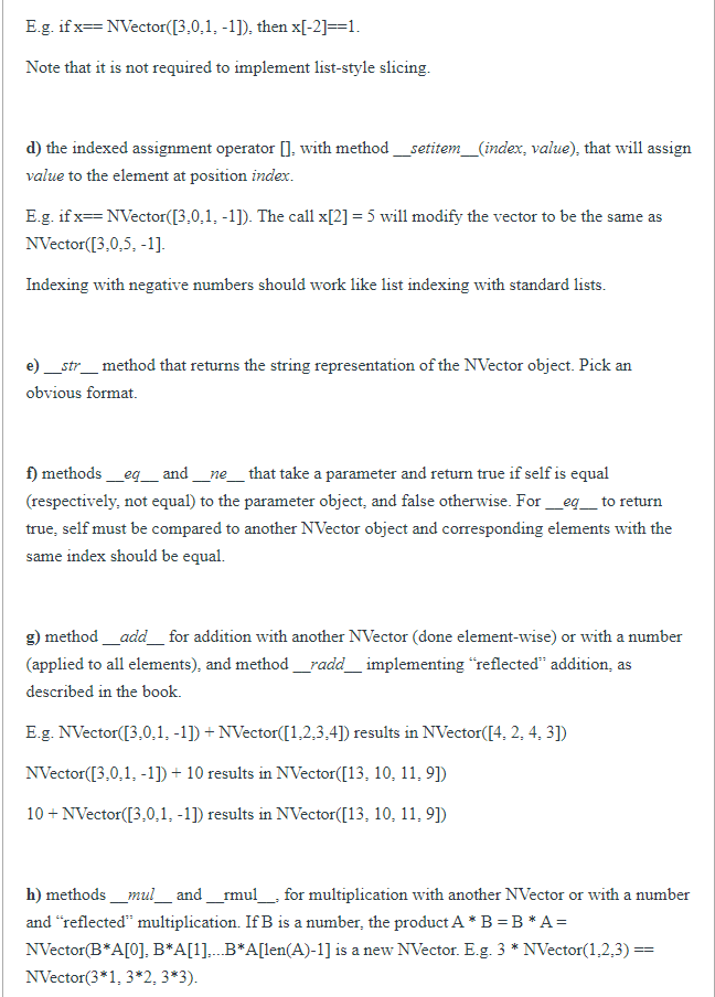Solved Vector Class Write the code for this problem in a | Chegg.com