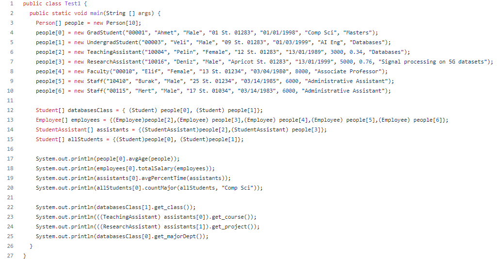 Solved create the classes shown in the given diagram and | Chegg.com