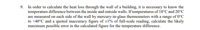 Solved In order to calculate the heat loss through the wall | Chegg.com