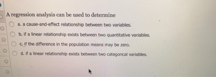 cause-and-effect relationship between the two variables
