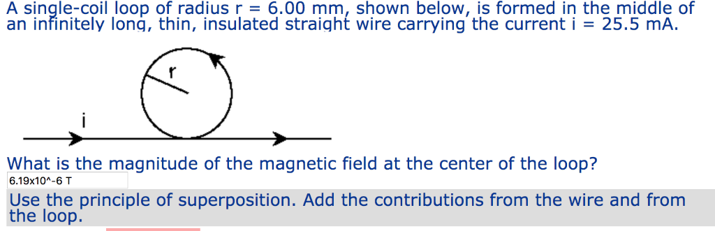 Solved A single-coil loop of radius r = 6.00 mm, shown | Chegg.com