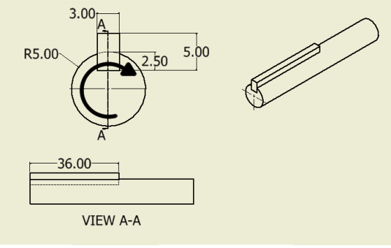 3.00 А R5.00 5.00 2.50 A -36.00 VIEW A-A