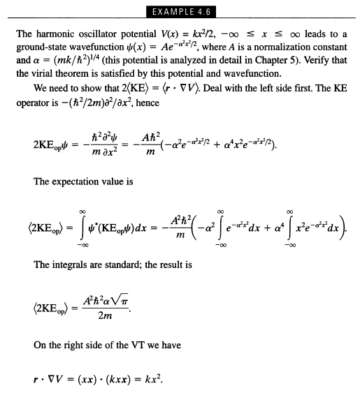 Solved Example 4 6 The Harmonic Oscillator Potential V X Chegg Com